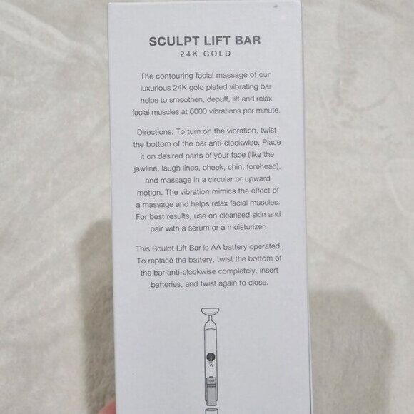 Skin Inc ✦ Sculpt Lift Bar ✦ 24K Gold Facial Massager Blush Pink Anti-Ageing NWT - Picture 4 of 8